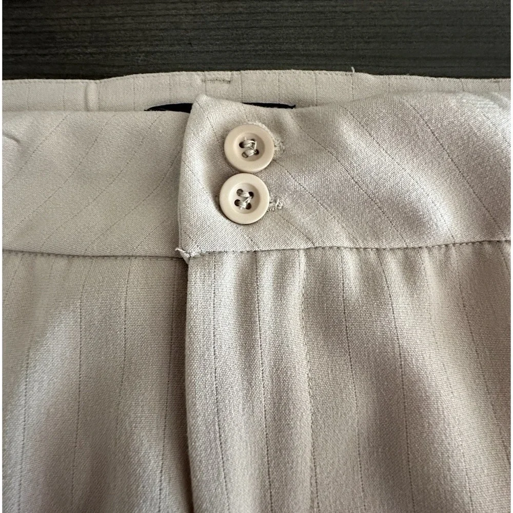 Rampage Tan Pinstripe Wide Leg Pants Size 9 Y2K Vintage Academia 30x33‎